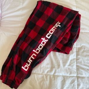 Burn Boot Camp Red and Black Plaid PJ Bottoms